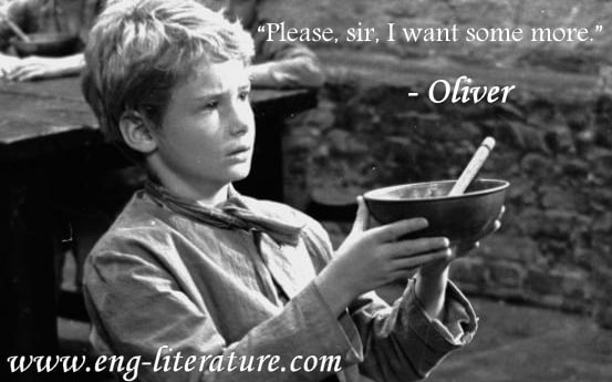 Give the Character Sketch of Oliver in Dickens' Novel "Oliver Twist"