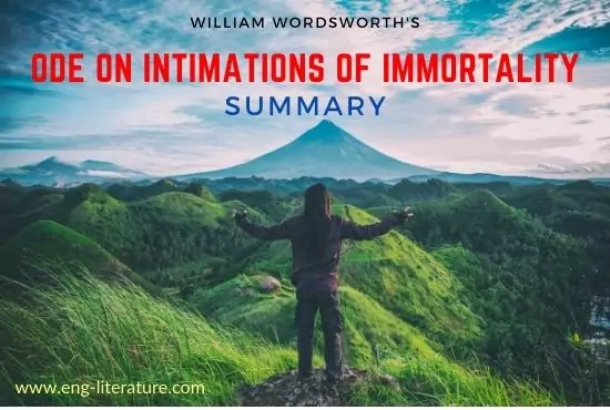 Ode: Intimations of Immortality by Wordsworth Summary
