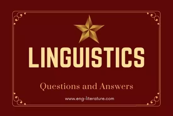 Linguistics | Questions and Answers