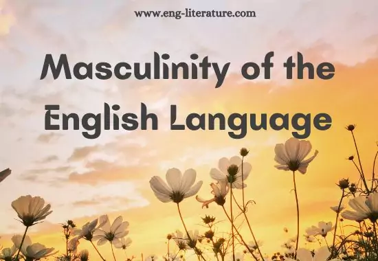Masculinity of the English Language
