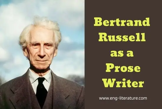 Bertrand Russell as a Prose Writer