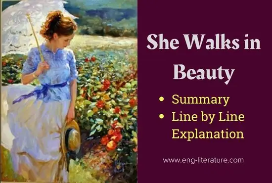 essay about she walks in beauty